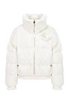 Giuseppe Di Morabito White polyester down jacket for women - 100% polyester. Closure: zipper. two side pockets. Insulation: down. Country of manufacture: Italy. Care: specialized cleaning - photo 1