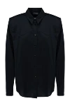 The Andamane Black cotton shirt for women - button. 100% cotton. Country of manufacture: Italy. Care: specialized cleaning - photo 1