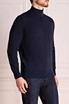 Loro Piana Cashmere tee for men blue - 100% cashmere. Closure: zipper. Country of manufacture: Italy. Care: specialized cleaning - photo 3