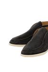 Loro Piana Gray men's loafers made of suede - contrast sole. 100% suede. Country of manufacture: Italy. Care: specialized cleaning - photo 5