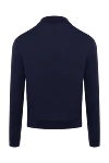 Men's blue cashmere and silk jumper Cesare di Napoli - stand collar. 70% cashmere, 30% silk. Country of manufacture: Italy. Care: specialized cleaning - photo 6