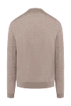 Cashmere and silk jumper for men beige Cesare di Napoli - stand collar. 70% cashmere, 30% silk. Country of manufacture: Italy. Care: specialized cleaning - photo 6