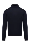 Cesare di Napoli Men's high-collared woolen jumper blue - High collar stand. 100% wool. Country of manufacture: Italy. Care: specialized cleaning - photo 1