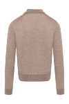 Men's high-collared stand-up woolen sweater beige Cesare di Napoli - High collar stand. 100% wool. Country of manufacture: Italy. Care: specialized cleaning - photo 6