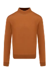 Cesare di Napoli Men's high-collared stand-up woolen jumper brown - High collar stand. 100% wool. Country of manufacture: Italy. Care: specialized cleaning - photo 1