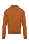 Men's high-collared stand-up woolen jumper brown Cesare di Napoli - High collar stand. 100% wool. Country of manufacture: Italy. Care: specialized cleaning - photo 6