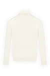 Men's high-collar stand-up woolen sweater white Cesare di Napoli - High collar stand. 100% wool. Country of manufacture: Italy. Care: specialized cleaning - photo 6