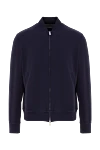 Brunello Cucinelli Men's sweatshirt made of cotton and polyamide blue - 93% cotton 7% polyamide. Country of manufacture: Italy. Care: specialized cleaning - photo 1