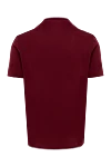 Футболка из хлопка мужская бордовая Brunello Cucinelli - окантовка воротника. 100% хлопок. Страна производитель: Италия. Уход: специализированная чистка - фото 6