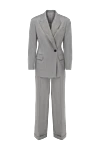 Brunello Cucinelli Gray wool pantsuit for women - 100% wool. Closure: buttons. two side pockets. Country of manufacture: Italy. Care: specialized cleaning - photo 1