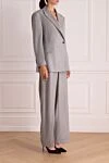 Brunello Cucinelli Gray wool pantsuit for women - 100% wool. Closure: buttons. two side pockets. Country of manufacture: Italy. Care: specialized cleaning - photo 3