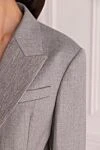 Brunello Cucinelli Gray wool pantsuit for women - 100% wool. Closure: buttons. two side pockets. Country of manufacture: Italy. Care: specialized cleaning - photo 5