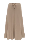 Brunello Cucinelli Юбка из хлопка бежевая женская бежевая - 100% хлопок. завязка. Страна производитель: Италия. Уход: специализированная чистка - фото 1