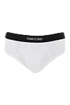 Tom Ford Men's white briefs - brand logo. 47% cotton, 47% modal, 6% elastane. Country of manufacture: Italy. Care: specialized cleaning - photo 1