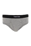 Tom Ford Briefs for men gray - brand logo. 47% cotton, 47% modal, 6% elastane. Country of manufacture: Italy. Care: specialized cleaning - photo 1