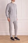 Brunello Cucinelli Sports suit for men made of cotton and polyamide gray - Hood. 93% cotton, 7% polyamide. Closure: Drawstring, zipper. Four side pockets. Country of manufacture: Italy. Care: specialized cleaning - photo 3