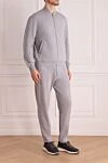 Brunello Cucinelli Sports suit for men made of cotton and polyamide gray - Hood. 93% cotton, 7% polyamide. Closure: Drawstring, zipper. Four side pockets. Country of manufacture: Italy. Care: specialized cleaning - photo 3
