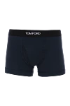 Tom Ford Men's boxers made of cotton and elastane blue - brand logo. 95% cotton, 5% elastane. Country of manufacture: Italy. Care: specialized cleaning - photo 1