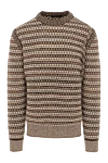 Loro Piana Cashmere long sleeve jumper for men brown - knitted pattern. 100% cashmere. Country of manufacture: Italy. Care: specialized cleaning - photo 1