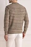 Cashmere long sleeve jumper for men brown Loro Piana - knitted pattern. 100% cashmere. Country of manufacture: Italy. Care: specialized cleaning - photo 4