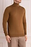 Loro Piana Cashmere and wool men's golf brown - 100% wool. Country of manufacture: Italy. Care: specialized cleaning - photo 3