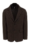 Loro Piana Brown jacket for men - Composition: 80% cashmere, 14% alpaca, 6% polyamide. Fastening: two buttons;. Pockets (external): chest pocket, two side pockets with flaps;. Lining: 100% cupro;. Country of manufacture: Italy. Care: specialized cleaning - photo 1