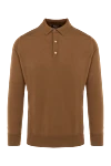 Loro Piana Polo with long sleeves made of wool for men brown - 100% wool. Closure: zipper. Country of manufacture: Italy. Care: specialized cleaning - photo 1