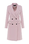 Heresis Pink wool coat for women - Fastener: button. wide collar. two side pockets. 100% wool. Country of manufacture: Italy. Care: specialized cleaning - photo 1