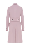 Pink wool coat for women Heresis - Fastener: button. wide collar. two side pockets. 100% wool. Country of manufacture: Italy. Care: specialized cleaning - photo 6