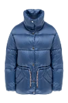 Khrisjoy Down jacket made of polyamide blue for women - 100% polyamide. zipper, buttons, drawstring. two side pockets. Country of manufacture: Italy. Care: specialized cleaning - photo 1