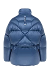 Khrisjoy Down jacket made of polyamide blue for women - 100% polyamide. zipper, buttons, drawstring. two side pockets. Country of manufacture: Italy. Care: specialized cleaning - photo 7