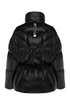 Khrisjoy Black polyamide down jacket for women - buttons, tie. collar stand. Pocket: two side pockets. 100% polyamide. Country of manufacture: Italy. Care: specialized cleaning - photo 7