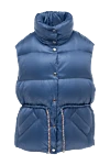 Khrisjoy Women's blue polyamide vest - 100% polyamide. buttons, drawstring. two side pockets. Country of manufacture: Italy. Care: specialized cleaning - photo 1