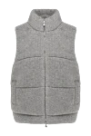 D.Exterior Women's gray vest - 24% wool, 11% mohair, 11% silk, 52% polyester, 2% cashmere. Closure: zipper. two side pockets. Country of manufacture: Italy. Care: specialized cleaning - photo 1