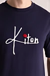 Kiton Футболка з вишитым брендингом на грудях із преміальної бавовни - логотип. 100% бавовна. Країна виробник: Італія. Догляд: спеціалізоване чищення - фото 5