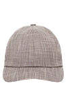 Cesare di Napoli Beige men's cap - 40% cotton, 37% wool, 23% silk. Country of manufacture: Italy. Care: specialized cleaning - photo 1