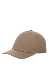 Cesare di Napoli Beige cotton cap for men - 100% cotton. Country of manufacture: Italy. Care: specialized cleaning - photo 3