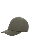 Cesare di Napoli Green cotton cap for men - 100% cotton. Country of manufacture: Italy. Care: specialized cleaning - photo 3