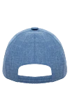 Blue cotton cap for men Cesare di Napoli - 100% cotton. Country of manufacture: Italy. Care: specialized cleaning - photo 4