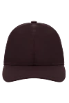 Cesare di Napoli Men's burgundy wool and polyamide cap - 54% wool, 46% polyamide. Country of manufacture: Italy. Care: specialized cleaning - photo 1