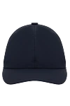 Cesare di Napoli Blue wool and polyamide cap for men - 54% wool, 46% polyamide. Country of manufacture: Italy. Care: specialized cleaning - photo 1