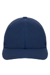 Cesare di Napoli Blue wool and polyamide cap for men - 54% wool, 46% polyamide. Country of manufacture: Italy. Care: specialized cleaning - photo 1