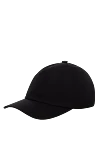 Cesare di Napoli Men's black cotton cap - logo. 100% cotton. Country of manufacture: Italy. Care: specialized cleaning - photo 3