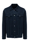 Scissor Scriptor Denim jacket blue for men - worn effect. four pockets. 70% cotton, 28% polyester, 2% elastane. buttons. Country of manufacture: Italy. Care: specialized cleaning - photo 1