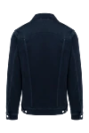 Denim jacket blue for men Scissor Scriptor - worn effect. four pockets. 70% cotton, 28% polyester, 2% elastane. buttons. Country of manufacture: Italy. Care: specialized cleaning - photo 6