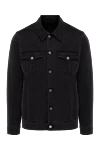 Scissor Scriptor Denim jacket made of cotton and polyester black for men - contrasting buttons. four pockets. 49% cotton, 48% polyester, 3% elastane. buttons. Country of manufacture: Italy. Care: specialized cleaning - photo 1