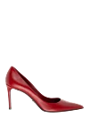 Prada Red leather shoes for women - 100% genuine leather. Heel height: 9 cm. Country of manufacture: Italy. Care: specialized cleaning - photo 1