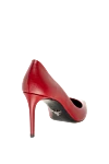 Red leather shoes for women Prada - 100% genuine leather. Heel height: 9 cm. Country of manufacture: Italy. Care: specialized cleaning - photo 4