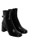 Prada Black leather ankle boots for women - logo. 100% genuine leather. Heel height: 7 centimeters. zipper. Country of manufacture: Italy. Care: specialized cleaning - photo 3