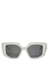 Prada White sunglasses for women - Decoration: logo on the bracket. plastic, metal. Country of manufacture: Italy. Care: specialized cleaning - photo 1